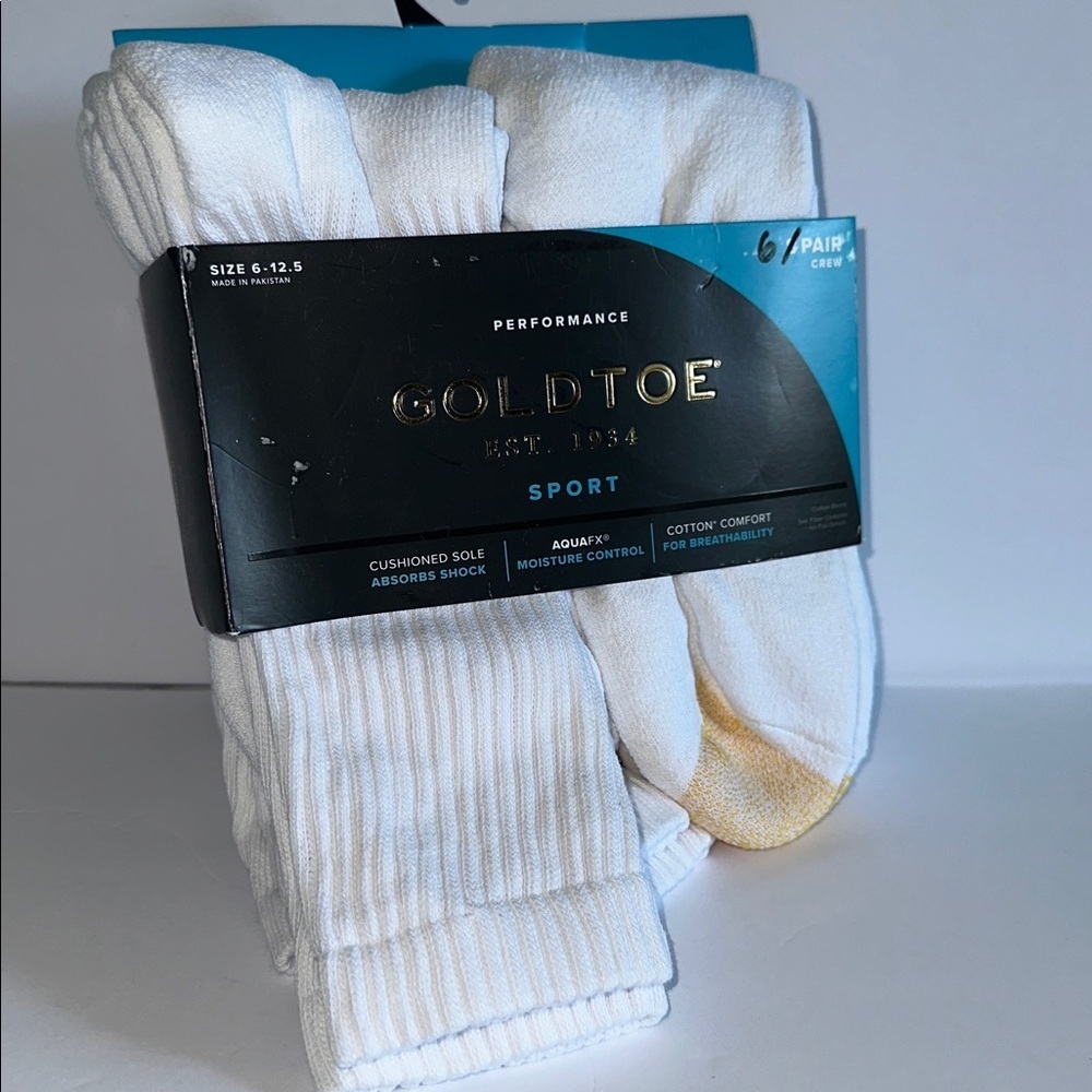 Gold Toe Men's Athletic cotton Socks - 6 pairs